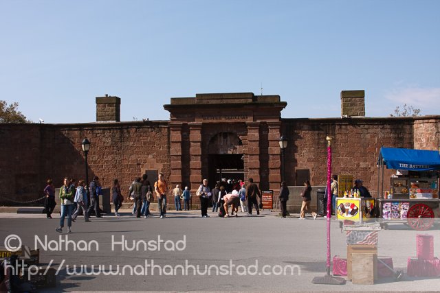 Castle Clinton in Battery Park. There used to be a free aquarium